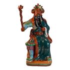 3564 - 17" x 7" Ceramic Kwan Kung w Dragon Staff - |Z-72|