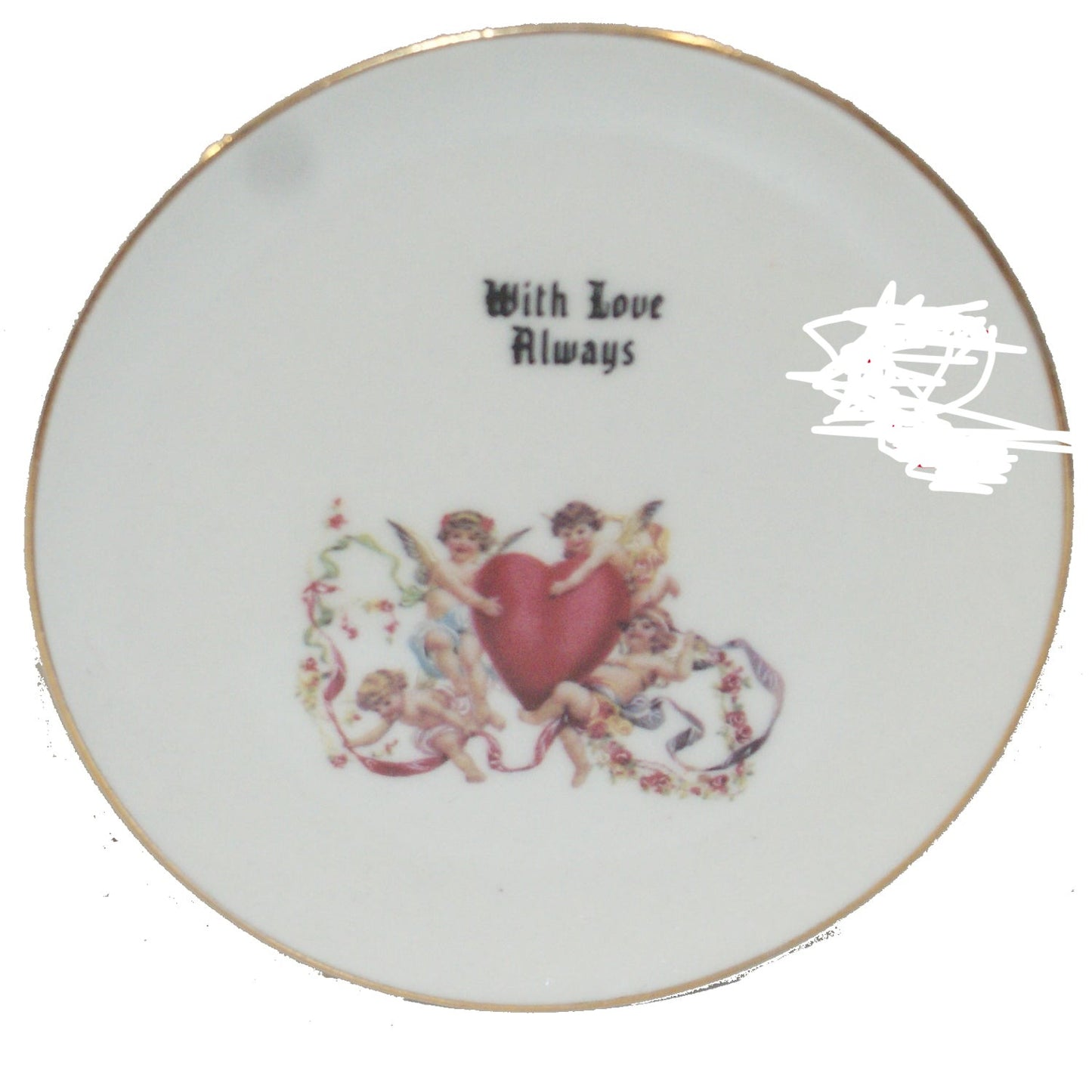 35660 - 4" With Love Always Plate - [BB-28]