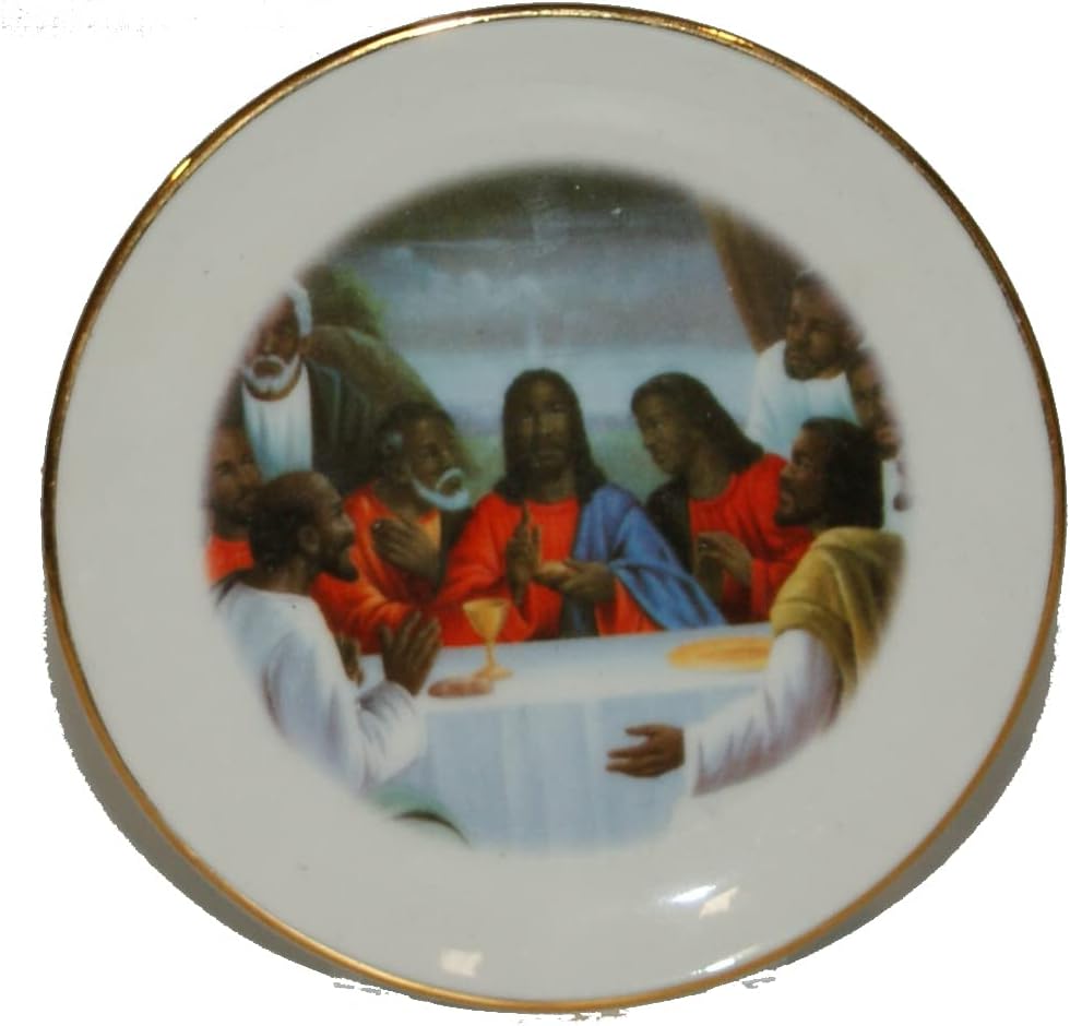 35676 - 4" African American The Last Supper Plate - [BB-28]