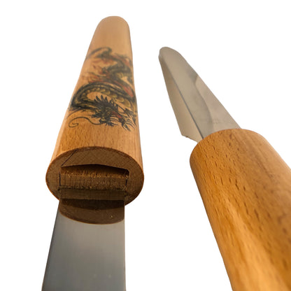 3588 - Double Dagger w/ Dragon Sticker COOL BEANS