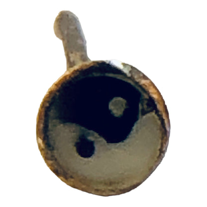 3595 - Silver Solo Yin Yang Earring - |Clear-56|