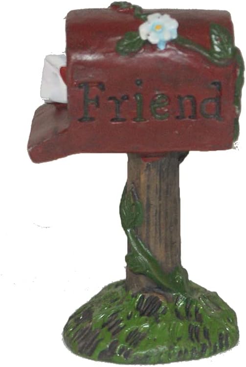 36060 - Friend Red Mailbox 2.5-Inch Decorative Garden Figure |5-4|