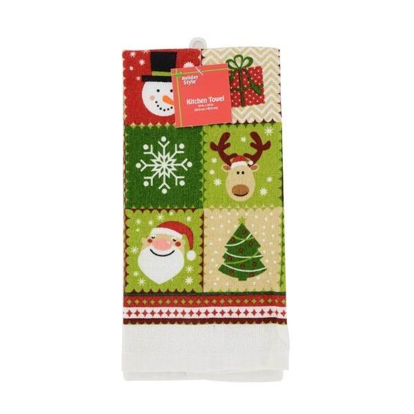 360 - Kitchen Towel Santa Snow Deer-Set of 2 - |Pod 2-5|