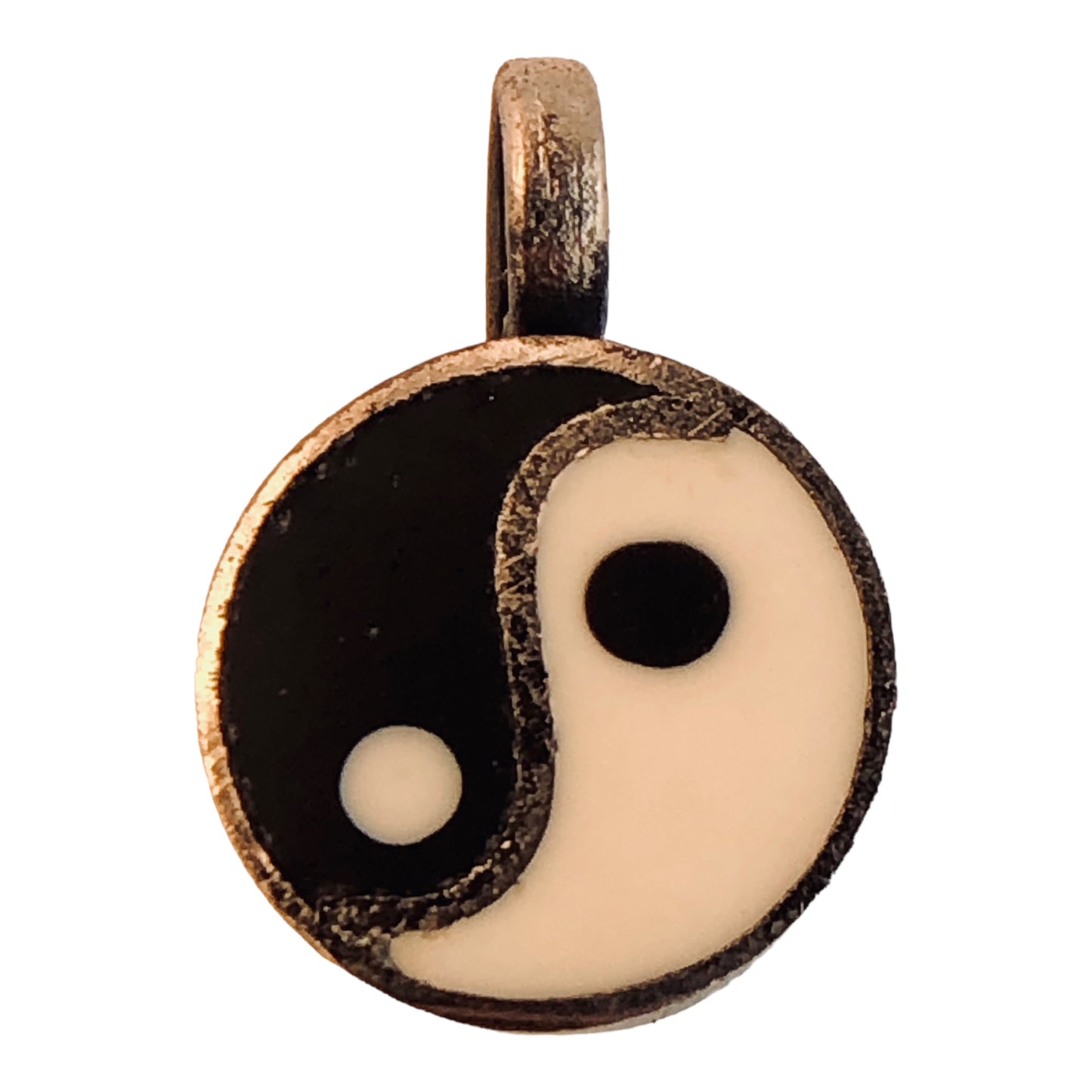 36115 - 1/4 " Real Sterling Yin Yang Pendant - |Clear-163|