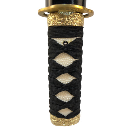 3627 - Black 17" Tanto Mother Of Pearl Dragon Stainless - |7-D|