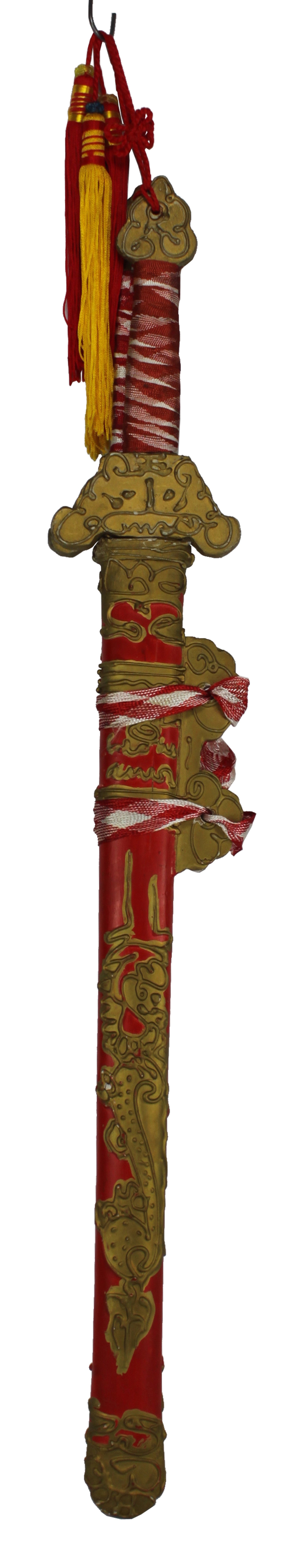 3633 - Red Tai Chi Wood Kids Sheath - |Up Middle|