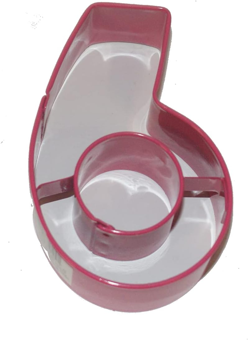36390 - Pink Number 6 Cookie Cutter 6" |Pod 2-15|