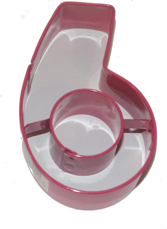 36390 - Pink Number 6 Cookie Cutter 6" |Pod 2-15|