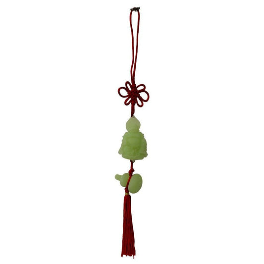 364 - 16" Jade Buddha Ingot Hanging Charm - |P-9|