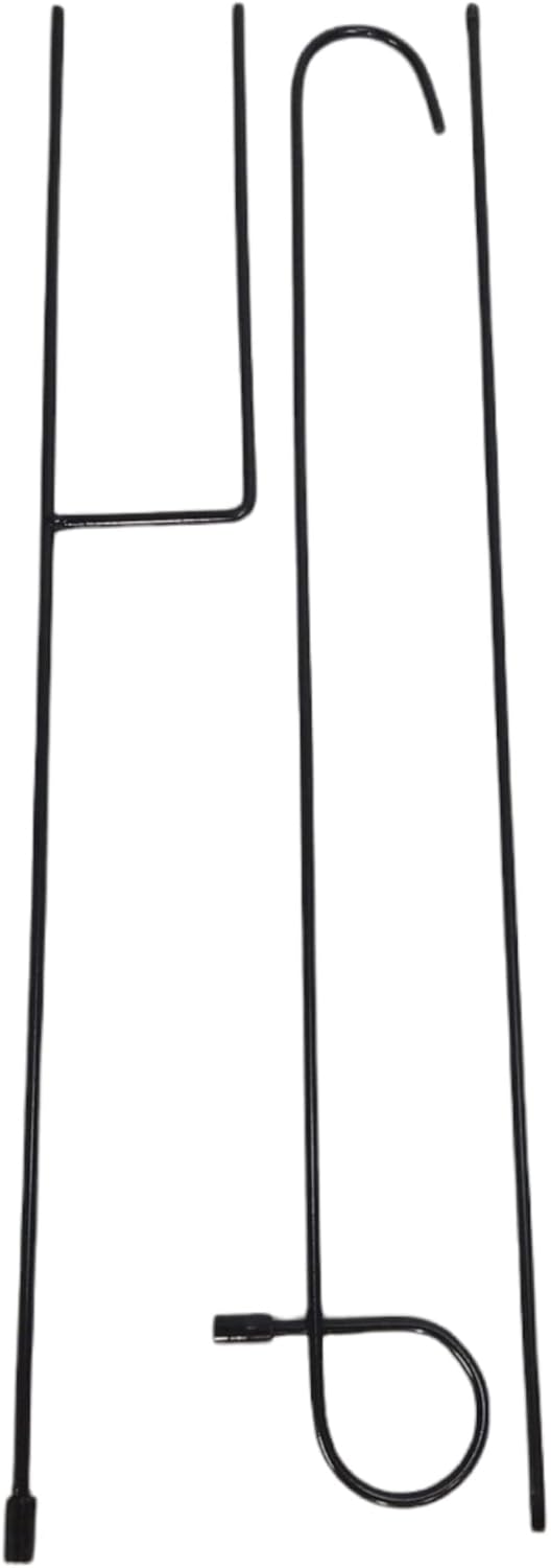 36515- Durable Black Metal Garden Flag Holders (Set of 2) for Lawns & Patios |G-35|