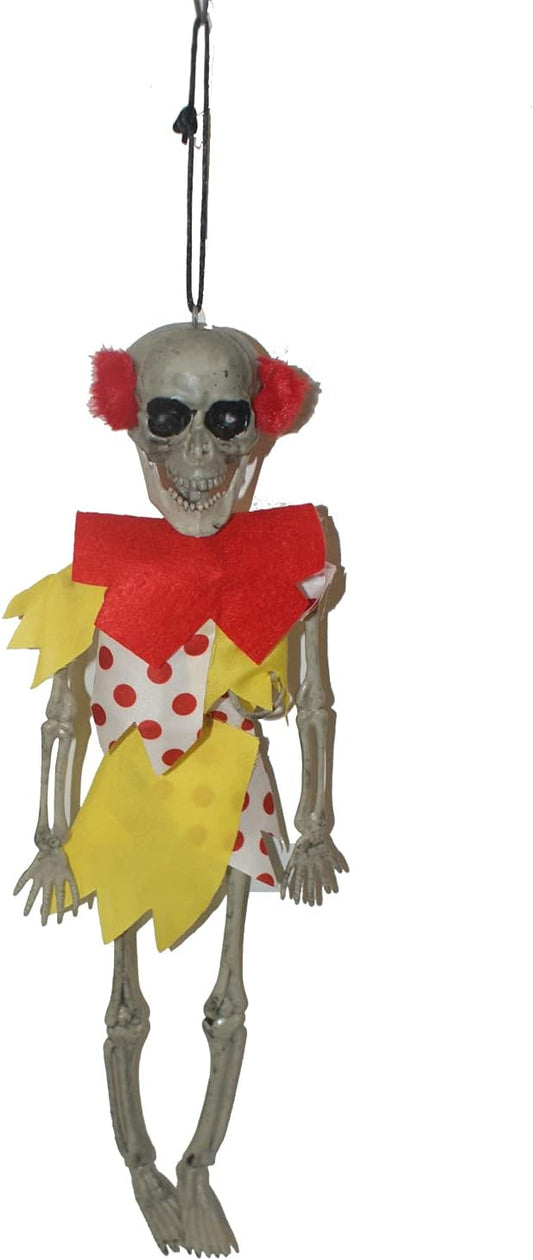 36520 - 16 Inch Hanging Clown Skeleton Halloween Decor |Pod 1-10|