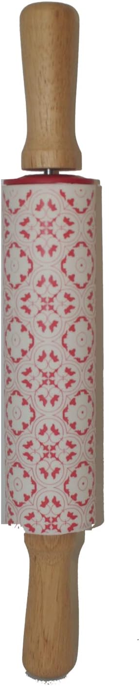 36559 - Set of 2 Silicone Rolling Pin Burgundy |22-4|