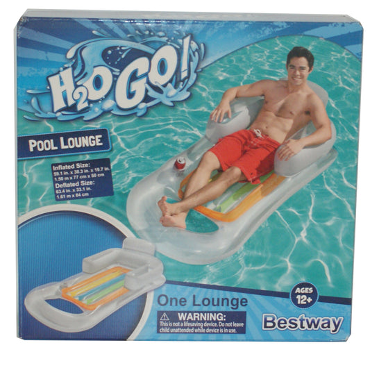 36578 - H2O Go Pool Lounge Silver And Orange 59" x 30" x 19" |TBD|