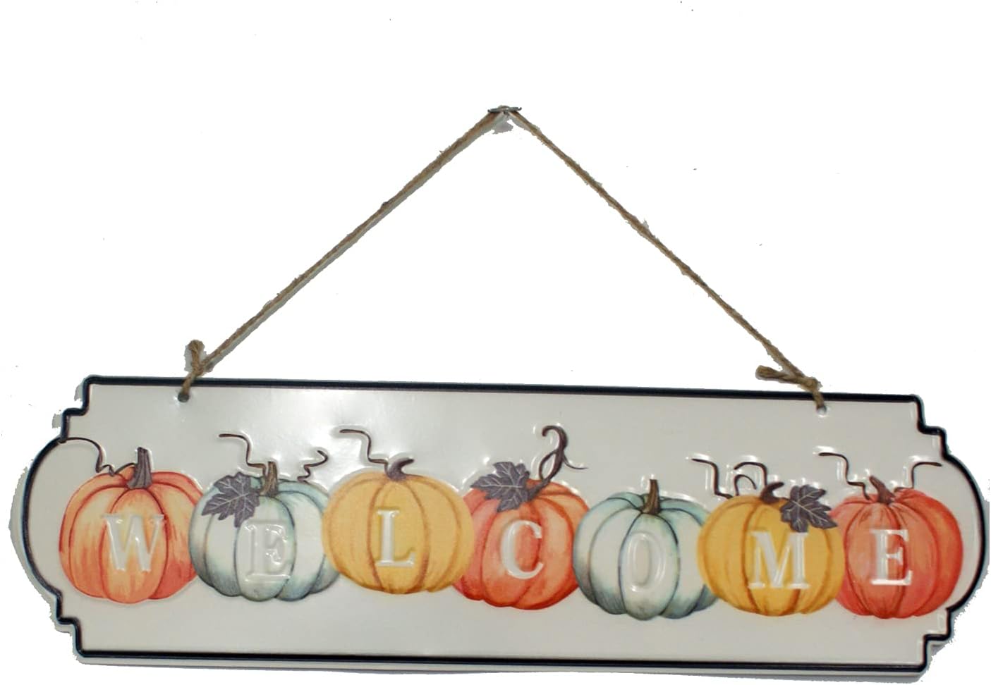 36584 - Metal Welcome Pumpkin Sign 15" |Pod 1-23|
