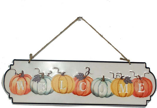36584 - Metal Welcome Pumpkin Sign 15" |Pod 1-23|