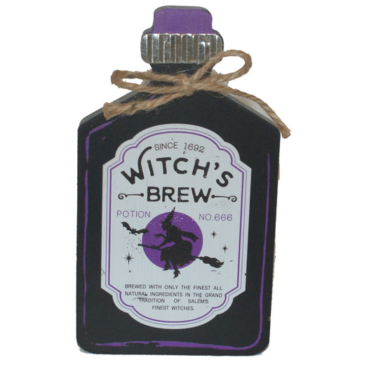 36585 - Wood Witch's Brew Bottle Decor |Pod 1-13|