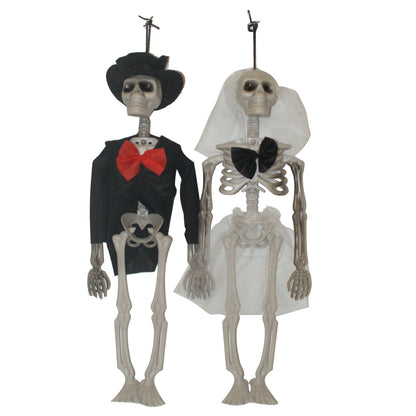 36655 - Halloween Skeleton Bride And Groom Decor Set |Pod 1-10|
