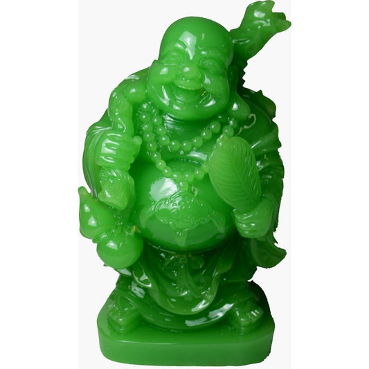 366 - 8" Jade Green Buddha-Fan - |X-15|