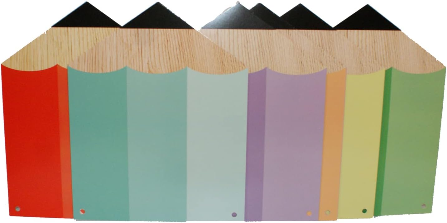 36780 - Rainbow Pencil Banner 9 BANNER PIEES 8X10" TWINE IS 90" |TBD|