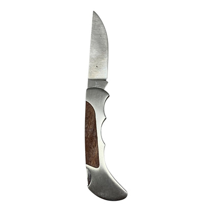 2367 - Wood Inlaid 7" Stainless Lock Hunting Knife |94|
