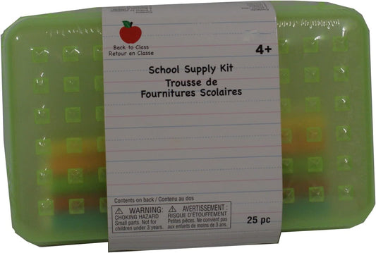36852 - 25 pc Green School Supply Kit  - [BS-10]