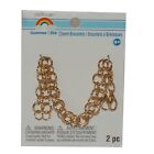 36903 - 2 pc Summer Gold Charm Bracelet - |Clear 213|