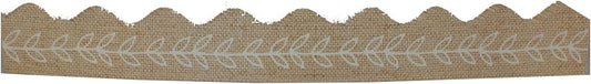 36912 - Bulletin Board Burlap Leaf Style Class Border 2.25x18 12 Pc Total |9-7|
