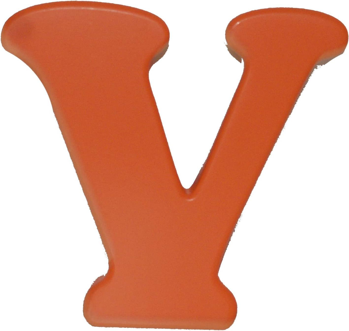 36933 - Wooden 7.5" Capital V-Orange |11-11|