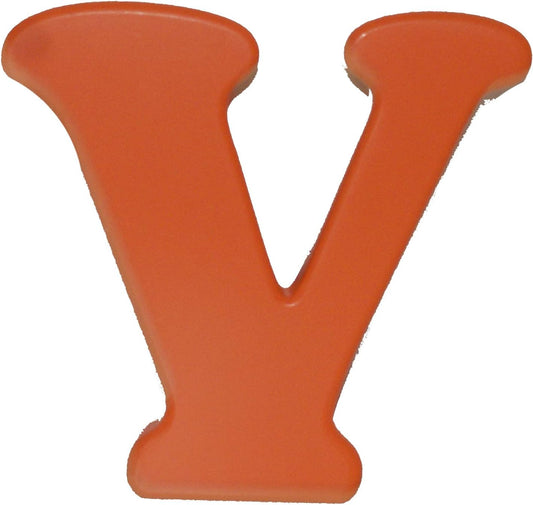 36933 - Wooden 7.5" Capital V-Orange |11-11|