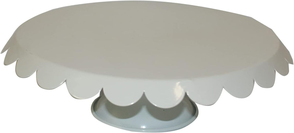 36972 - 11" White Metal Cake Stand - |F-30/H-52|