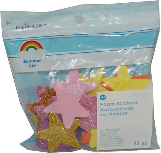 36999 - 5 Packs Of 42 Pc Summer Water Foam Stickers 210 Total 5" |12-25|