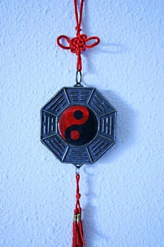 370 - 12"Hanging Charm w/Bagua Mirror - [P-15]