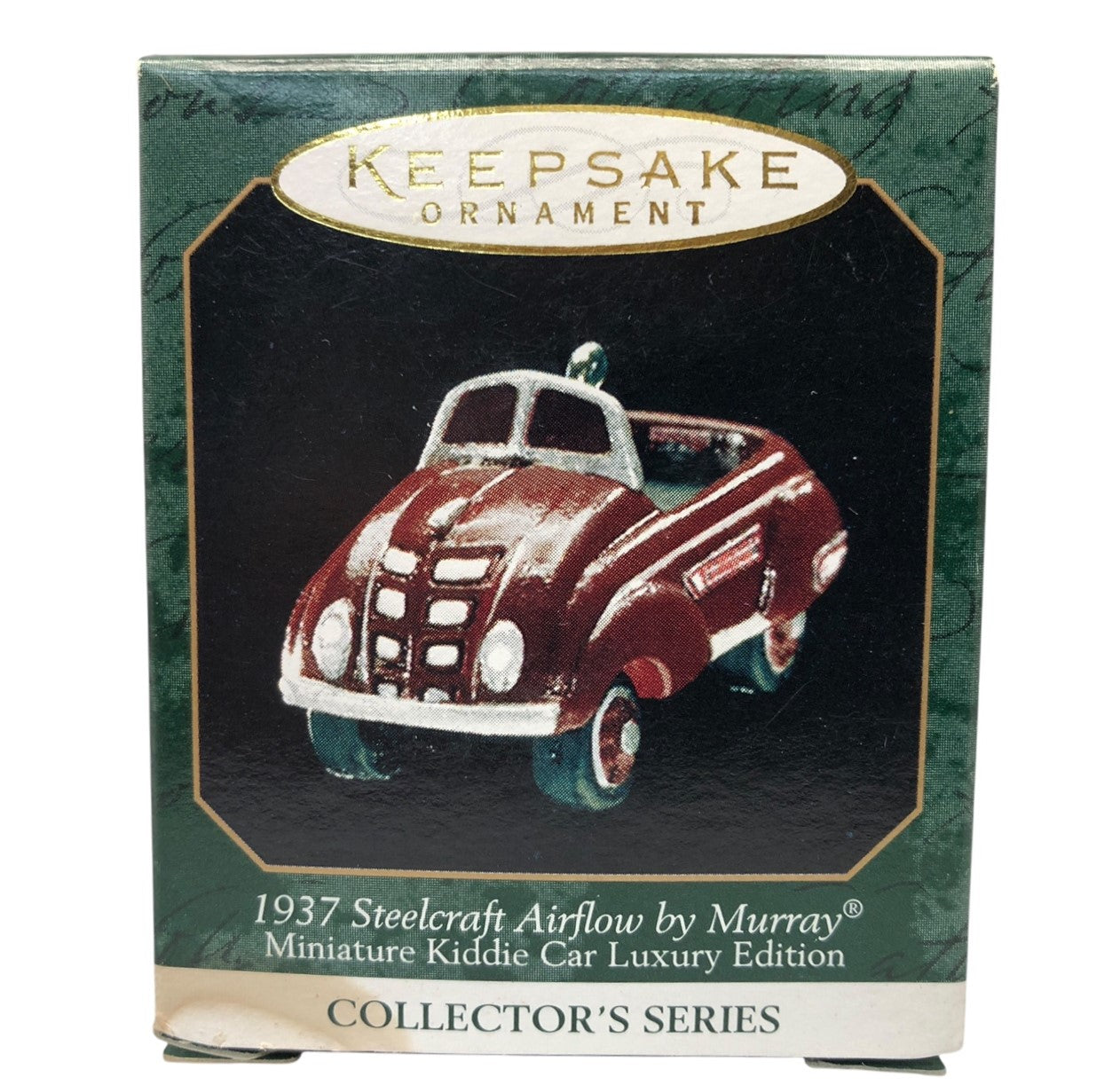 37165 - Set of 3 Miniature Motor Car Ornaments (North Pole Fire Truck, Fire Truck, On the Road, Airplane, Steelcraft Airflow)