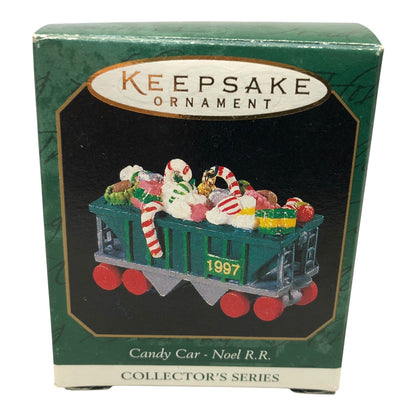 37181 - Set of 5 Tint Trains Holiday Ornaments Including Candy Car, Gift Car, Passenger Car, Stock Car, and Cookie Car