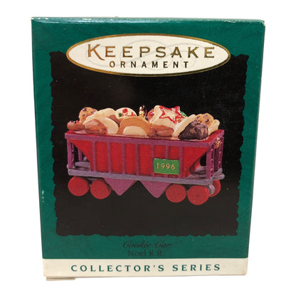 37181 - Set of 5 Tint Trains Holiday Ornaments Including Candy Car, Gift Car, Passenger Car, Stock Car, and Cookie Car