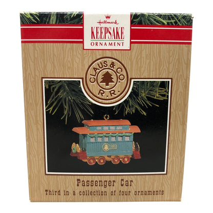 37181 - Set of 5 Tint Trains Holiday Ornaments Including Candy Car, Gift Car, Passenger Car, Stock Car, and Cookie Car