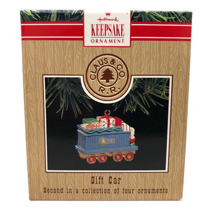 37181 - Set of 5 Tint Trains Holiday Ornaments Including Candy Car, Gift Car, Passenger Car, Stock Car, and Cookie Car