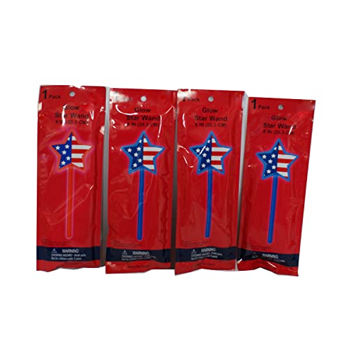 37335 - Glow Star Wand 4 Pack - |Bookshelf-4|