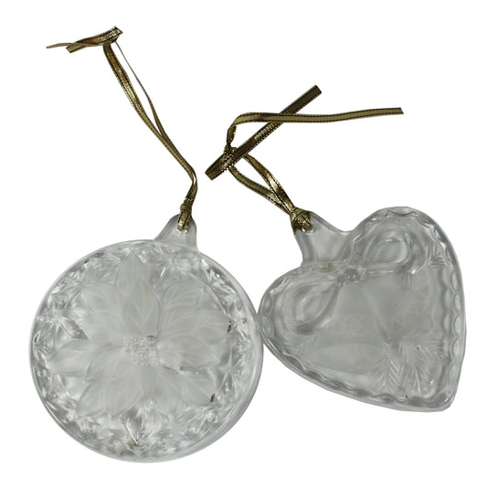 3736 - Set of Two 3" Glass Ornaments - |Pod 2-69|