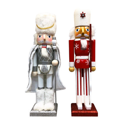 37398 - Set of 2 14" Enchanting Kingdom Wood Nutcrackers with Festive Details and PIC 11/25 |CC|