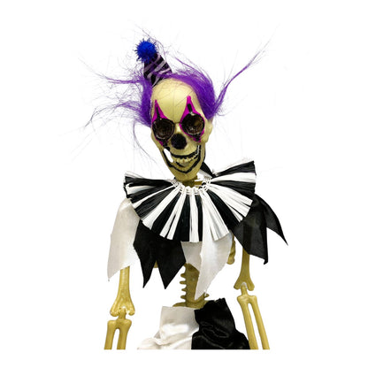 37553 - 16" Hanging Purple Clown Skeleton for Halloween |Pod 1-2|