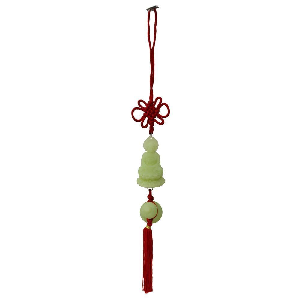 376 - 15" Soft Jade Buddha on Lotus Charm - |P-15|