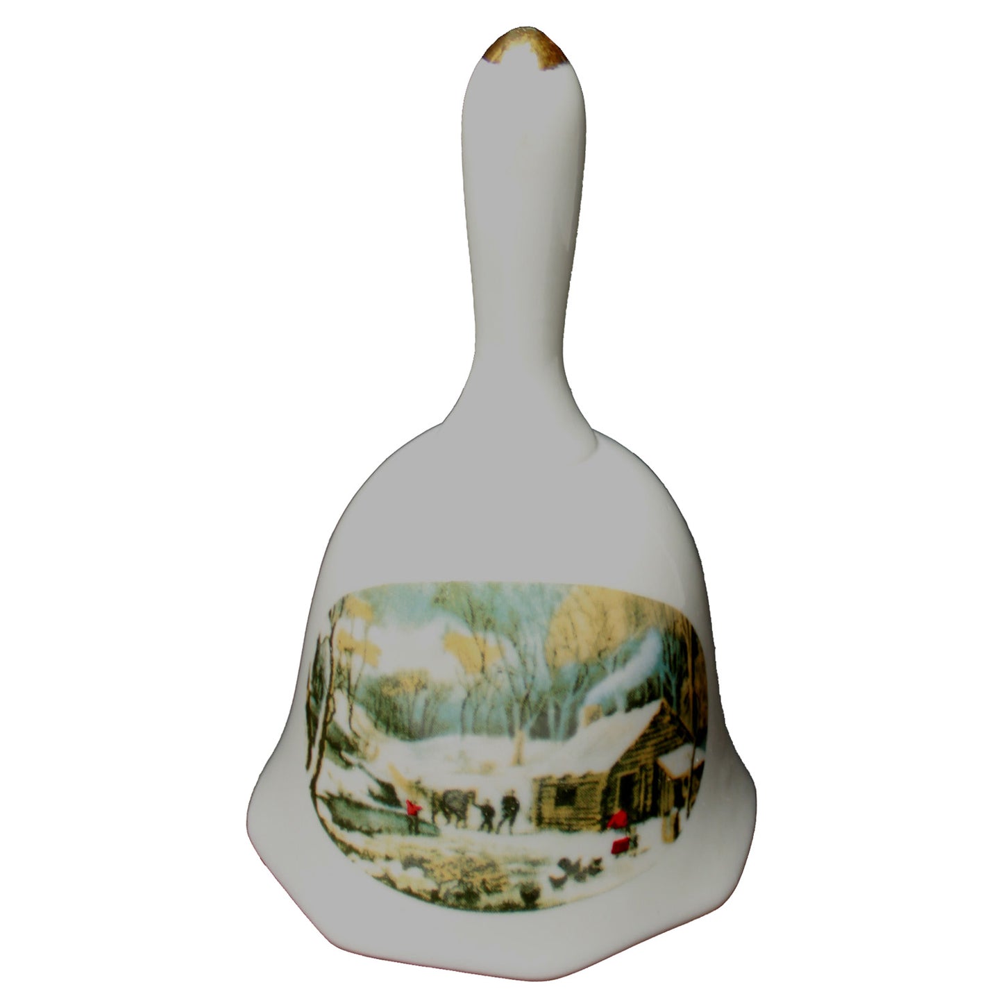 3779 - 5" White Porcelain Xmas Bell - |22-12|