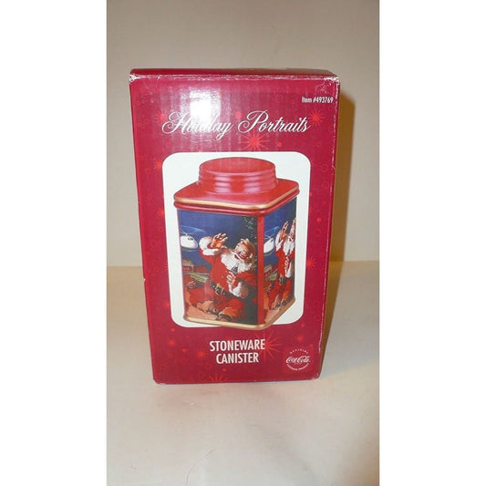 37 - Coca Cola Jolly Santa Stoneware Canister - |Pod 2-19|