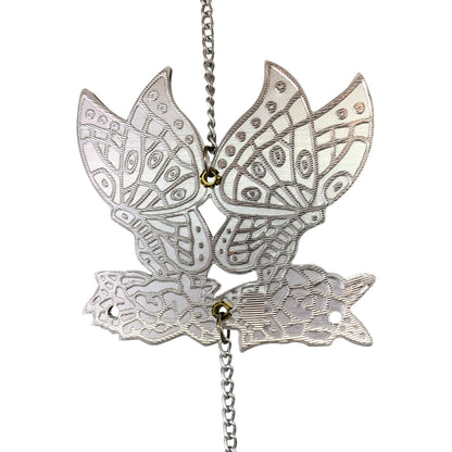 38148 - 18" SILVER BUTTERFLY LASER WINDCHIME |TBD|