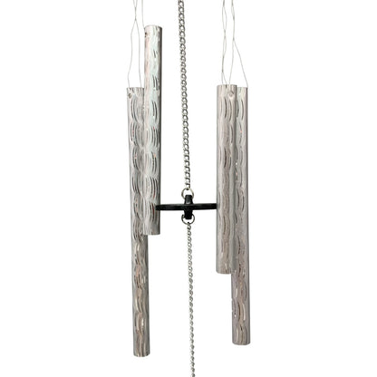 38148 - 18" SILVER BUTTERFLY LASER WINDCHIME |TBD|