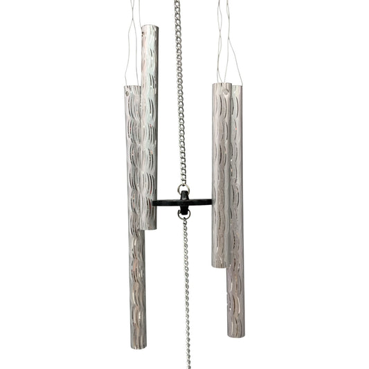 38148 - 18" Silver Butterfly Laser Windchime |TBD|
