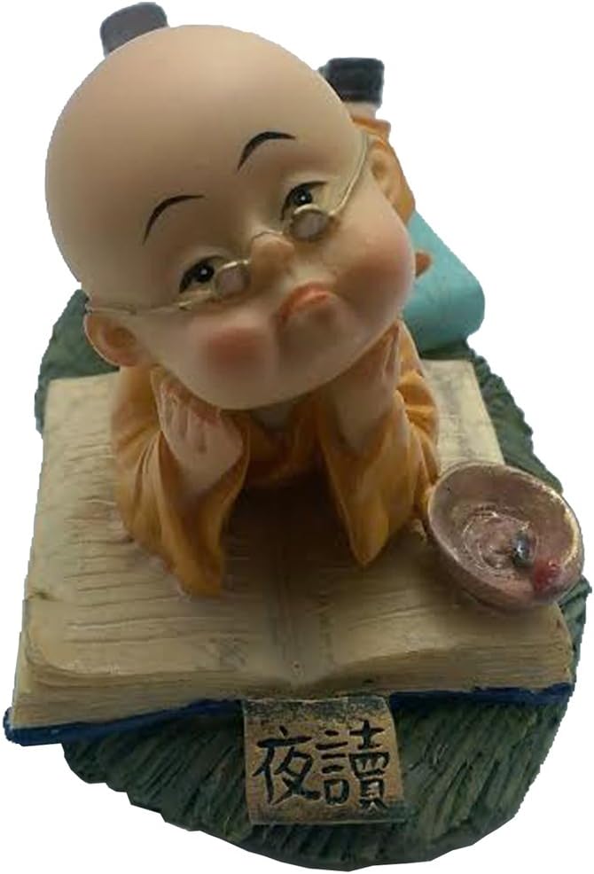 3816 - 4" Yellow Buddha Boy - On Books - |X-62|