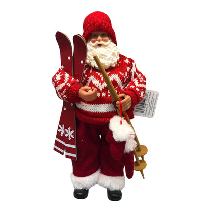38166 - 10.5" Red Santa w/Skis |Pod 2-44|