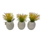 38191 - Set of 2-3 Inch White Faux Pineapple Tropical Decor Piece with Whimsical Vibe |21-22|
